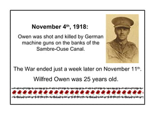World war 1_-_intro_for_war_poetry_(owen's_dulce)[1] | PPT