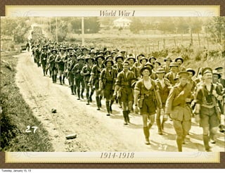 World War I




                          1914-1918
Tuesday, January 15, 13
 