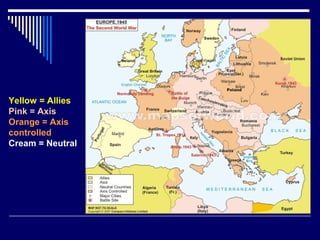 World War 2 Map Allies Axis Neutral