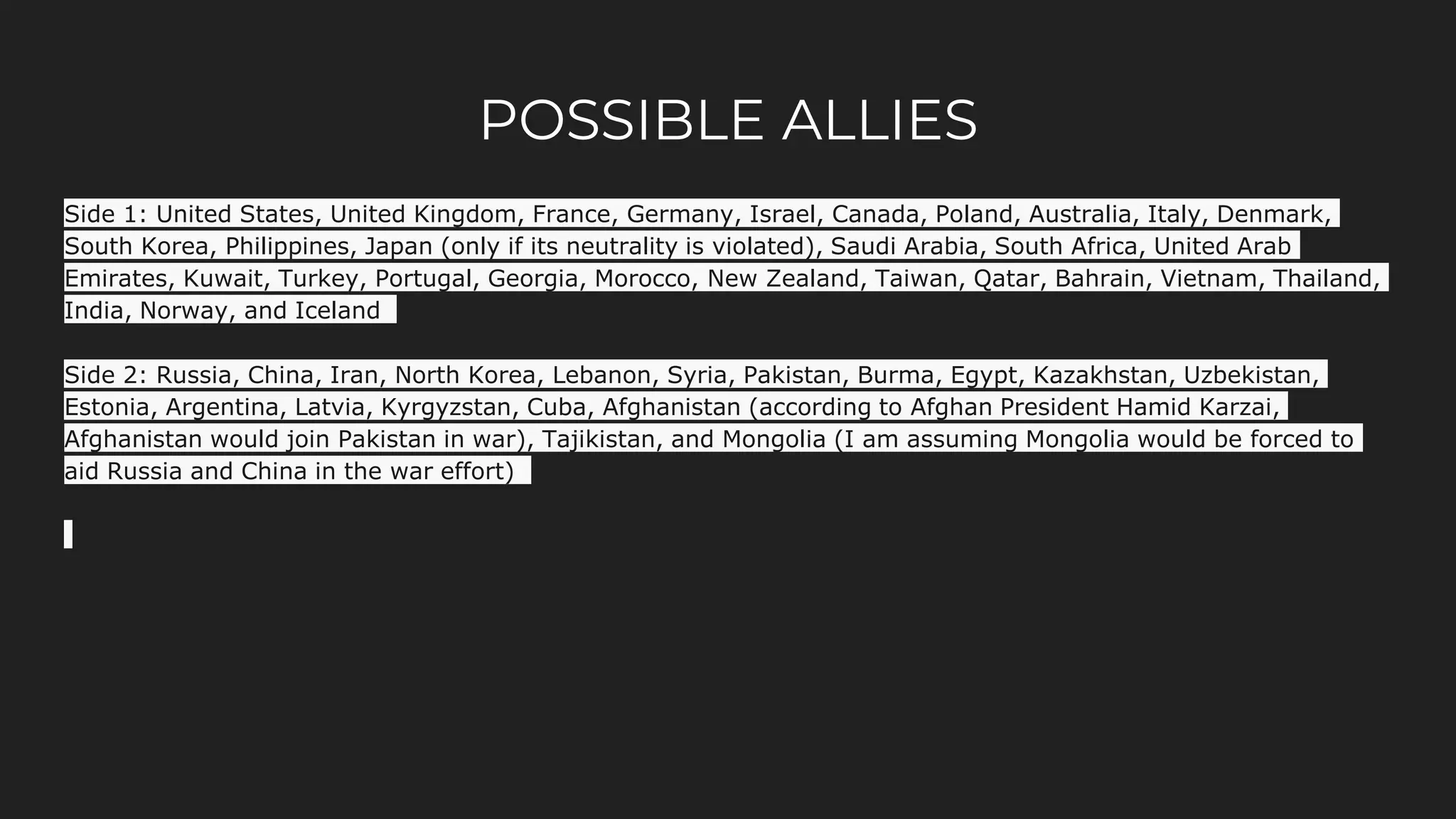 World war 3 ppt