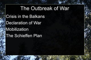 Precipitated conflict between Austria and Serbia 