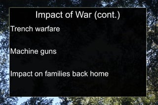 Class division The alliances Triple Entente vs. Triple Alliance 