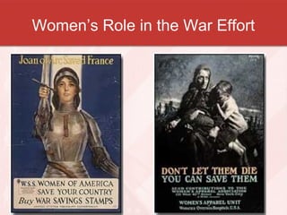 Women’s Role in the War Effort
 