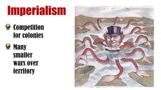 Imperialism
Competition
for colonies
Many
smaller
wars over
territory
 