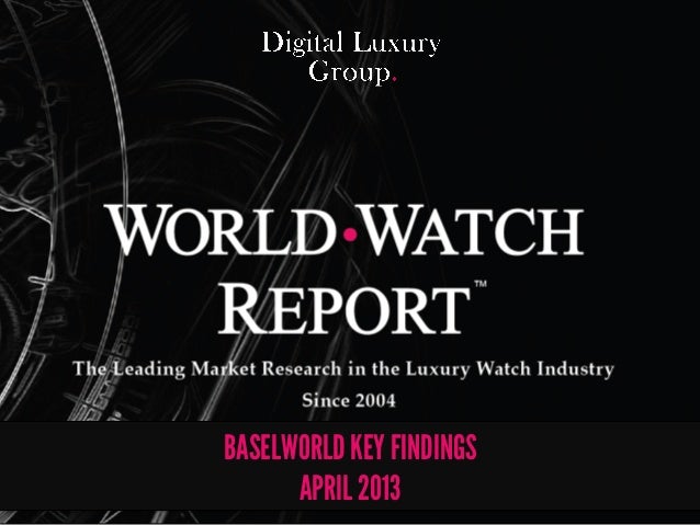 WorldWatchReport™ 2013 Key Findings