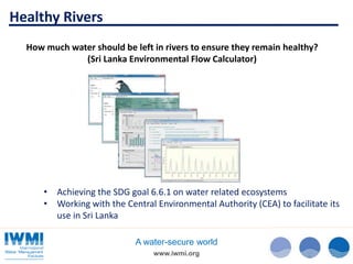 Water and the Sustainable Development Goals (SDGs)
