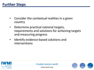 Water and the Sustainable Development Goals (SDGs)