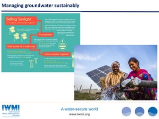 Water and the Sustainable Development Goals (SDGs)