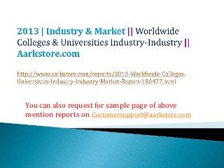 You can also request for sample page of above
mention reports on Customersupport@aarkstore.com
 