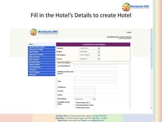 Fill in the Hotel’s Details to create Hotel
 