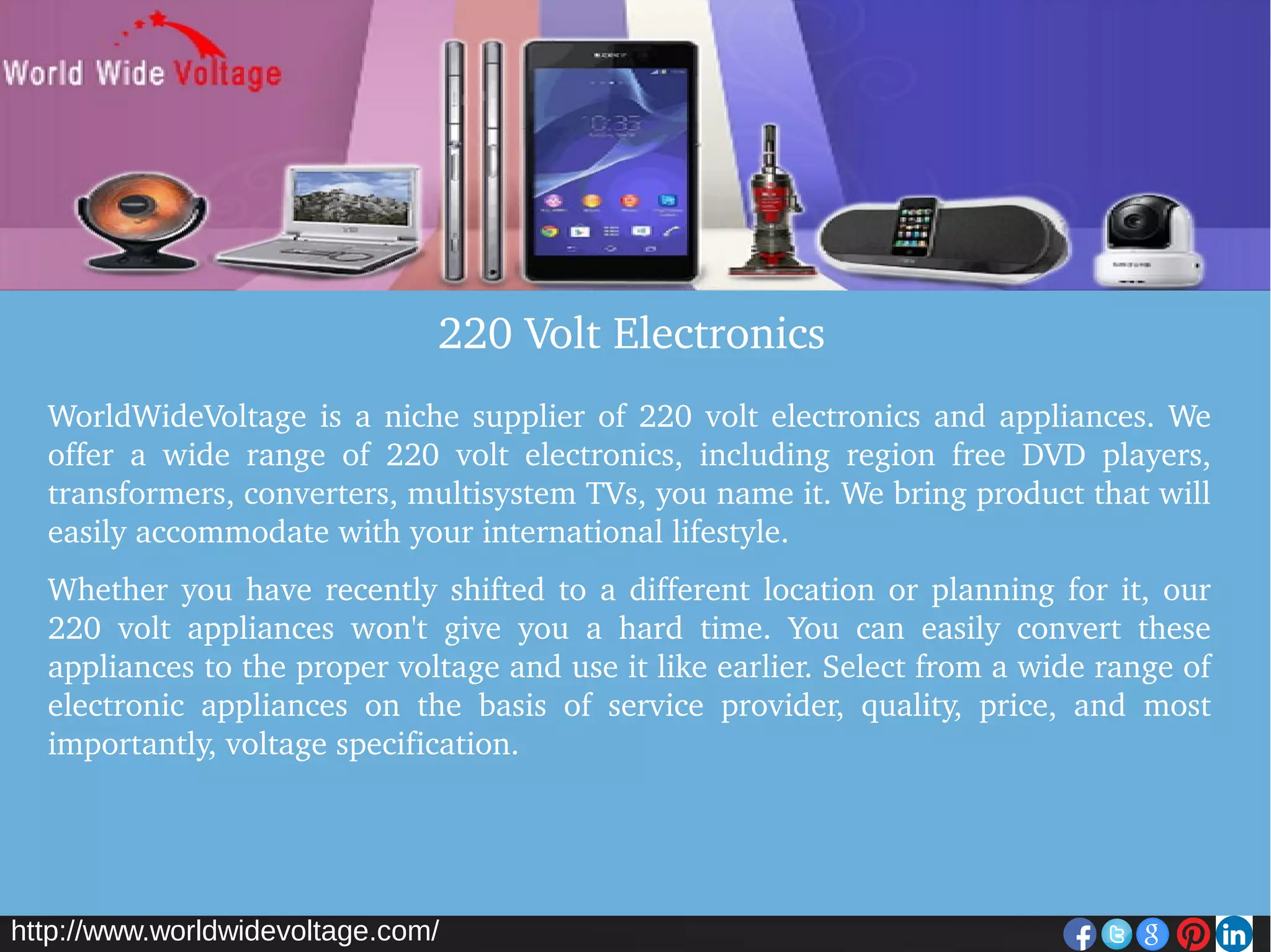 220 volt appliances | PPT