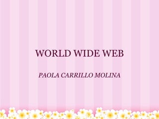 WORLD WIDE WEB PAOLA CARRILLO MOLINA 