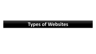 Types of Websites
 