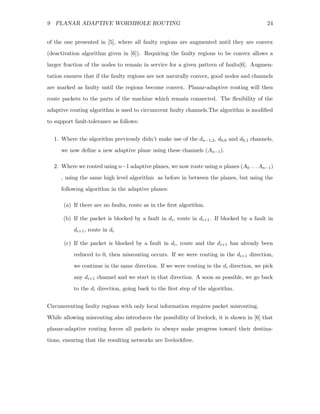 Deadlock Preventive Adaptive Wormhole Routing on k-ary n-cube Interconnection Networks