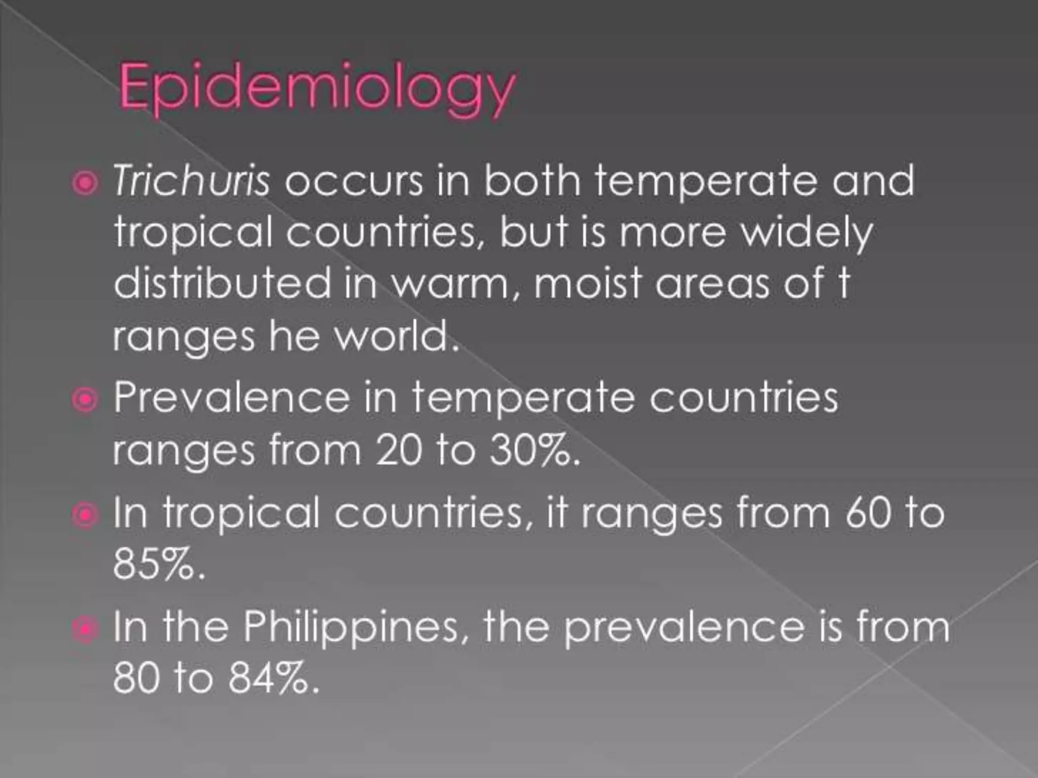 Worm infestation:tape worm and hook worm