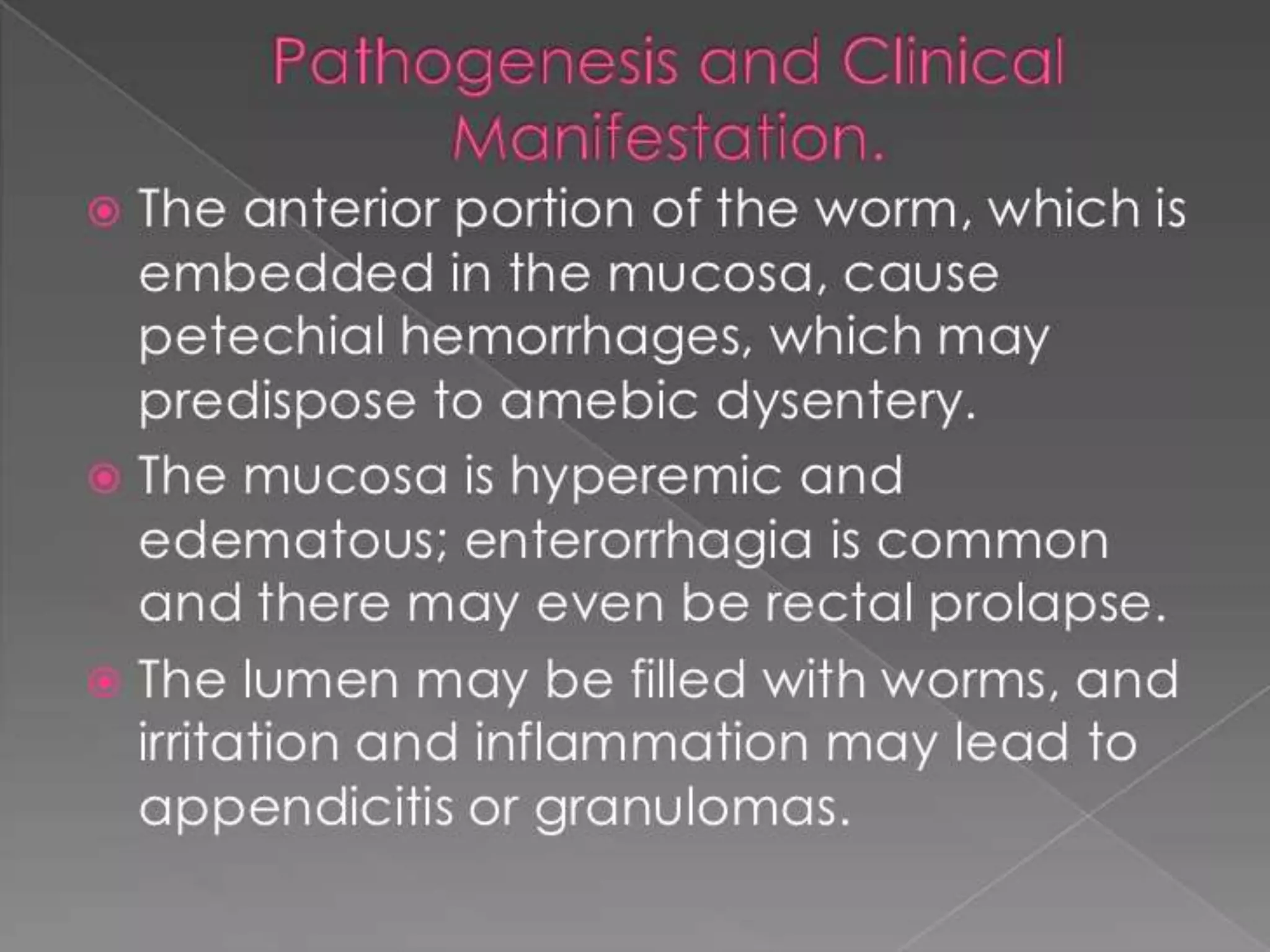 Worm infestation:tape worm and hook worm