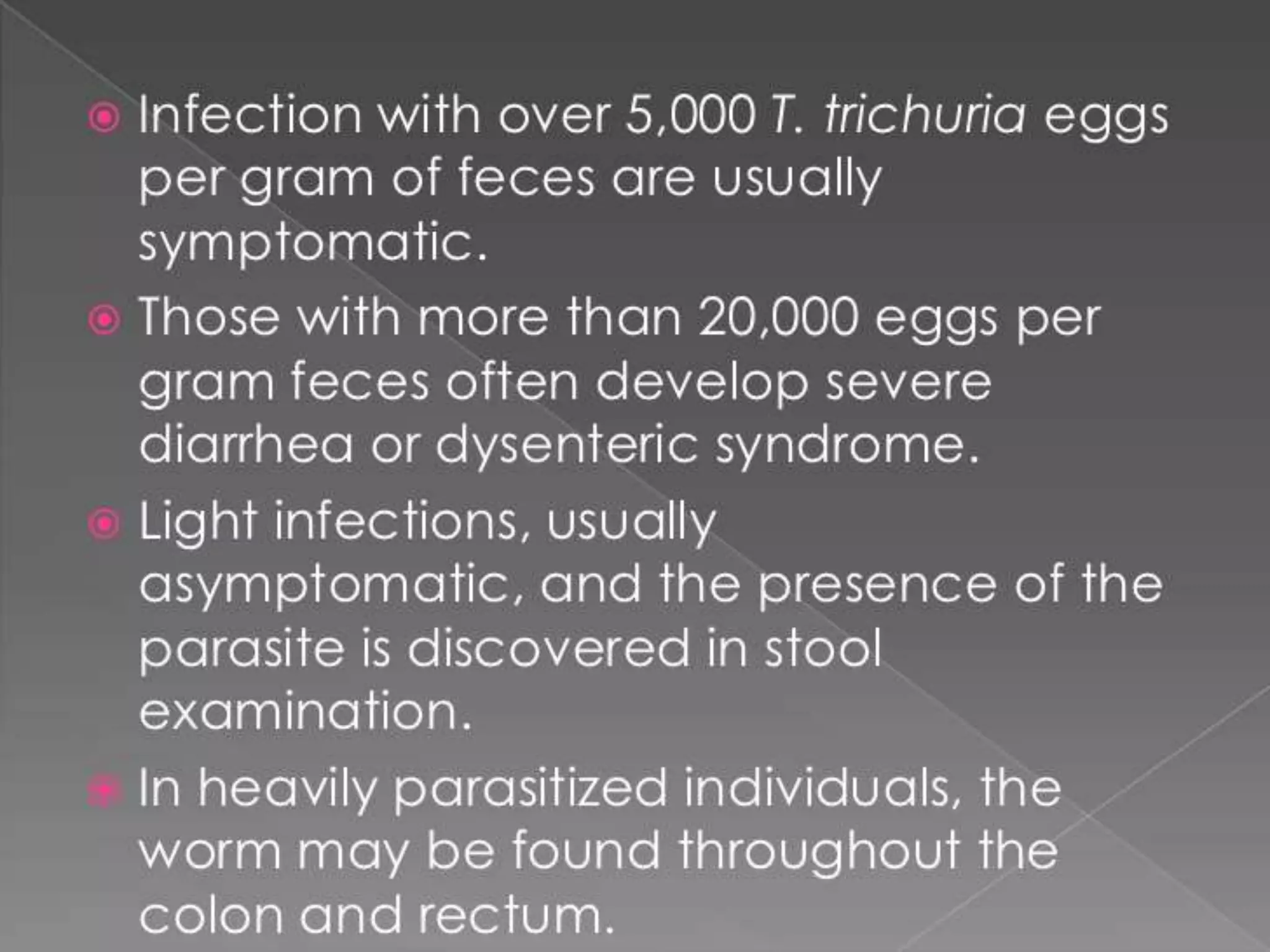 Worm infestation:tape worm and hook worm