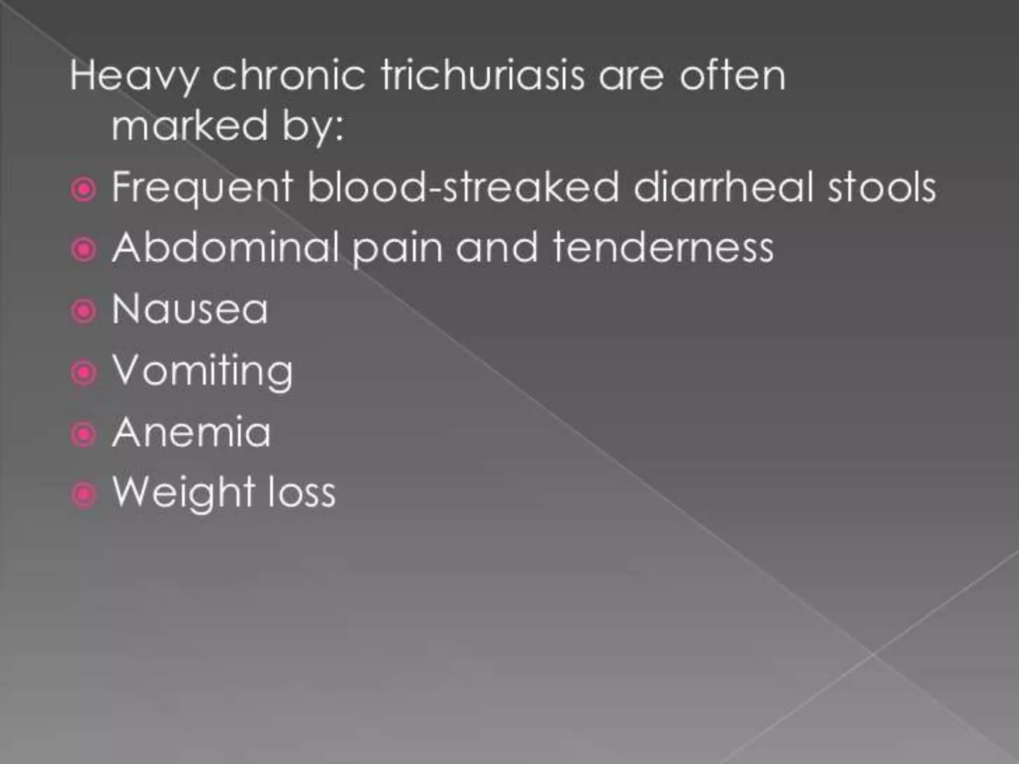 Worm infestation:tape worm and hook worm