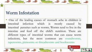 Worm infestation in children english | PPTX