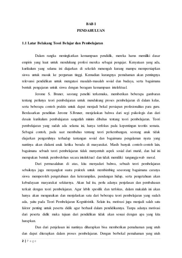 Psikologi Pendidikan Keterkaitan Antara Pembelajaran Dan Kognisi Se