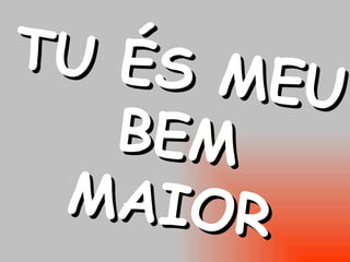 TU ÉS MEU BEM MAIOR 