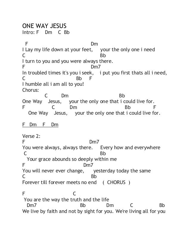 one way or another chords pdf