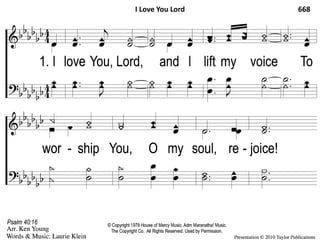 1-1 I Love You Lord I Love You Lord 668
 