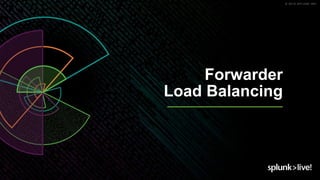 © 2019 SPLUNK INC.
Forwarder
Load Balancing
 
