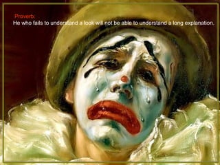 Proverb:
He who fails to understand a look will not be able to understand a long explanation.
 