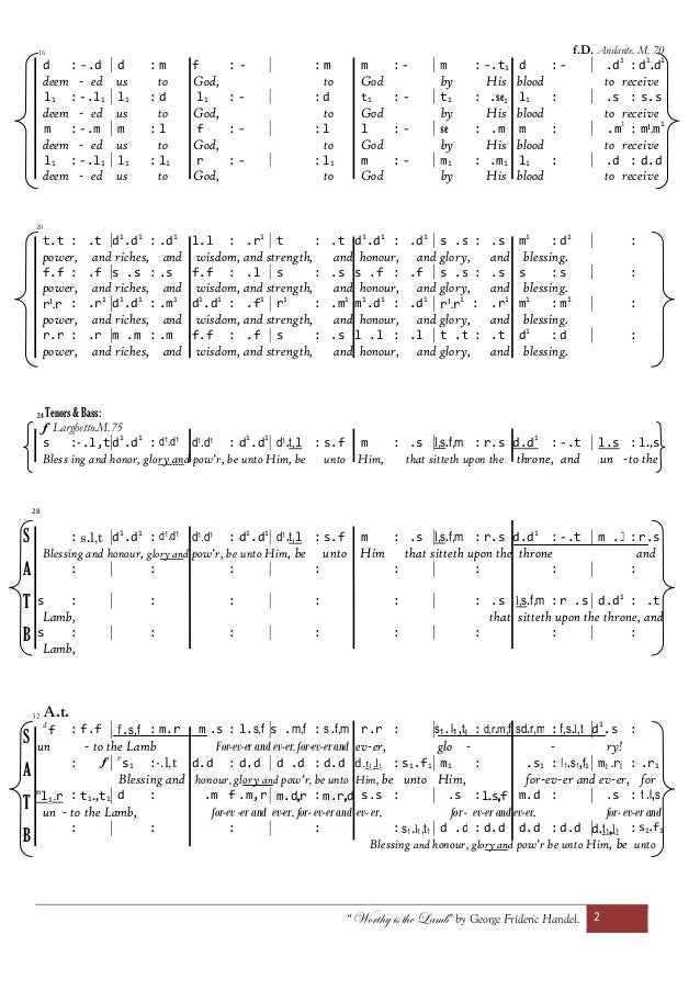 Worthy Is The Lamb That Was Slain