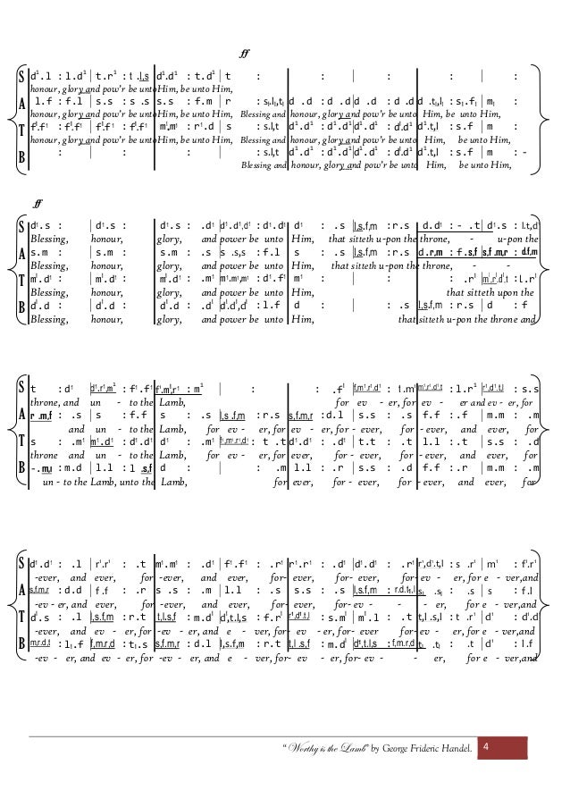 Worthy Is The Lamb That Was Slain