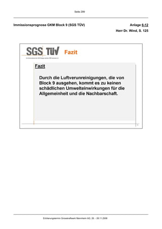 Seite 299




Immissionsprognose GKM Block 9 (SGS TÜV)                                                  Anlage 6-12
                                                                                 Herr Dr. Wind, S. 125




                Erörterungstermin Grosskraftwerk Mannheim AG, 26. - 28.11.2008
 