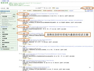 34
准确找到研究领域内最新的综述文献准确找到研究领域内最新的综述文献
 