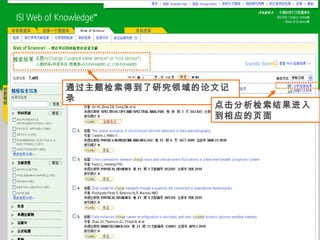 85
通过主题检索得到了研究领域的论文记
录
点击分析检索结果进入
到相应的页面
 