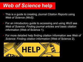 WoS 3 Journal Citation reports Slide 2