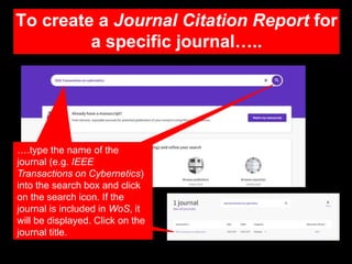 WoS 3 Journal Citation reports Slide 5