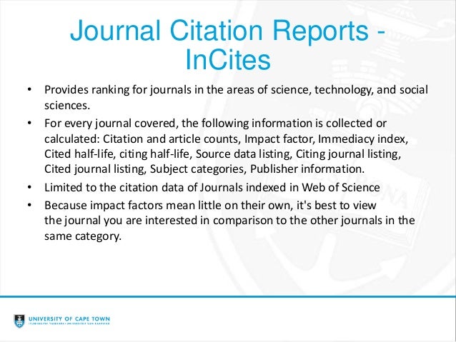 Finding Journal Impact Factor using Journal Citation Reports