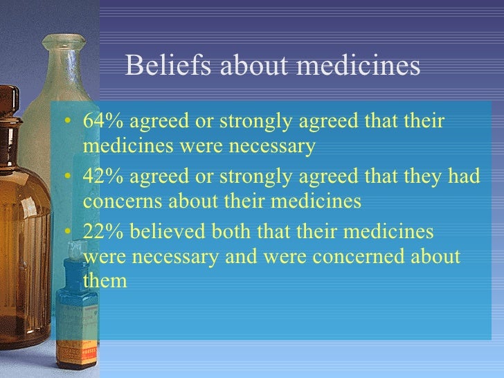 The role of illness perceptions and medicine beliefs in adherence to