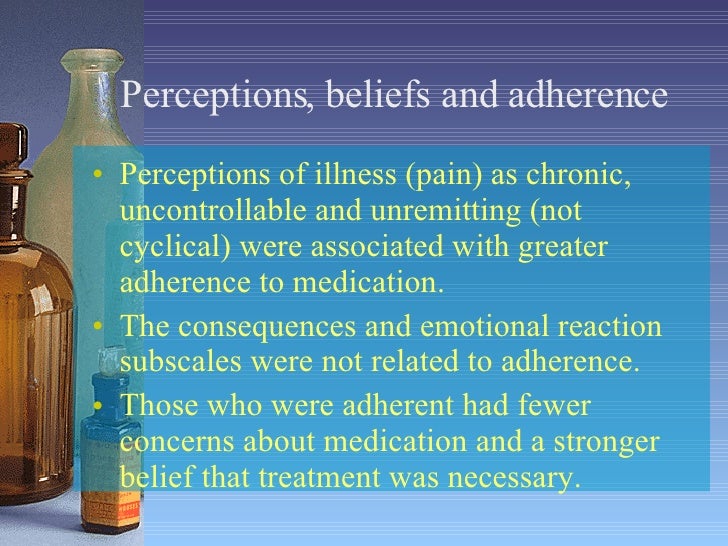 The role of illness perceptions and medicine beliefs in adherence to