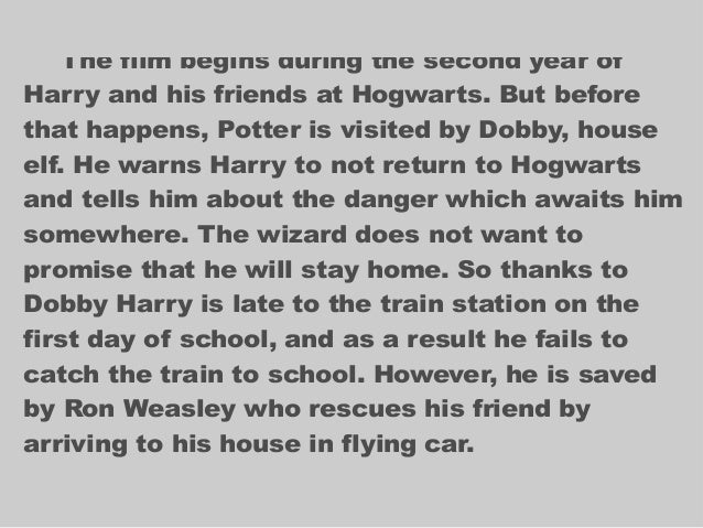 harry potter and the chamber of secrets summary essay