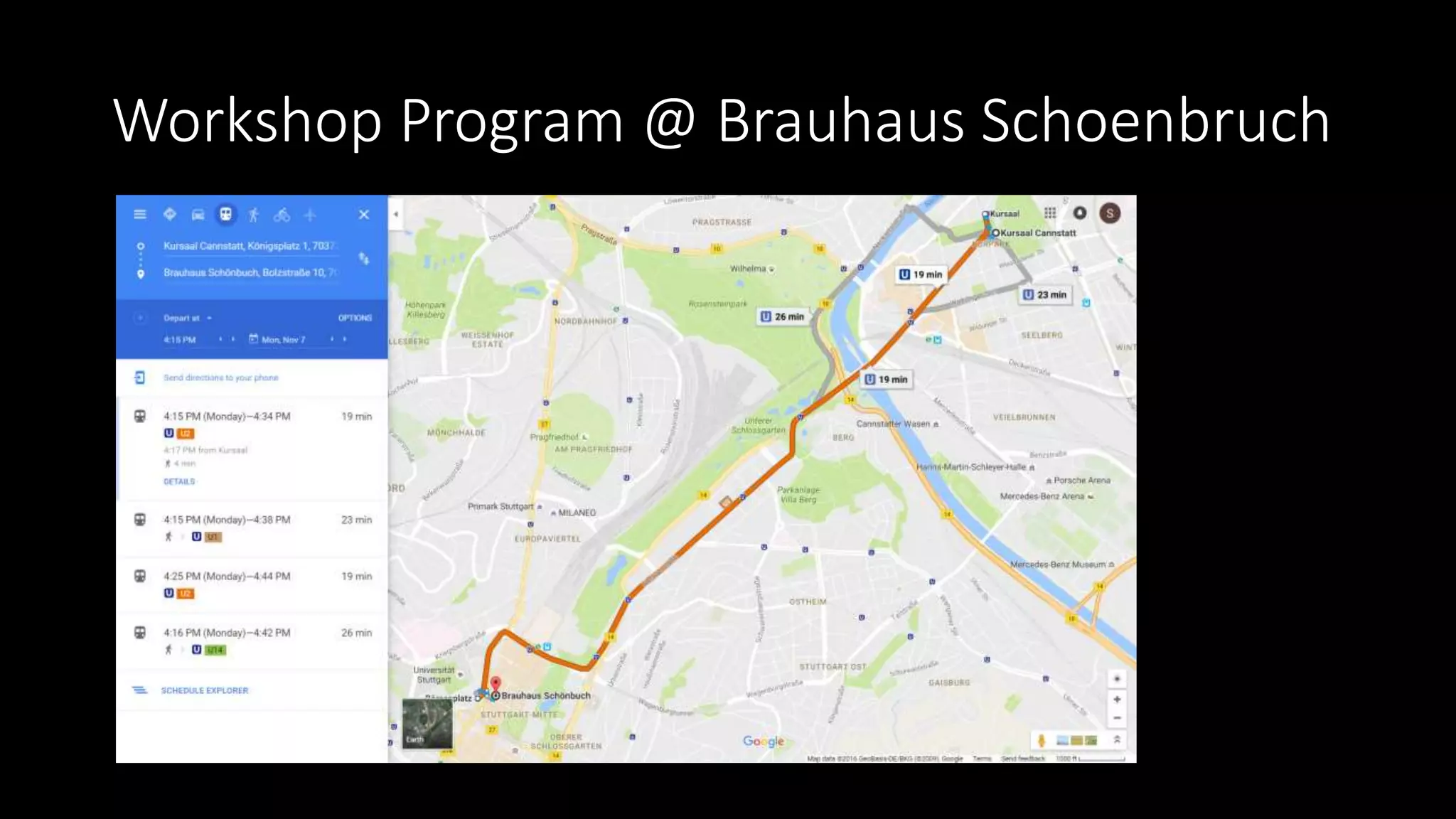 Workshop Program @ Brauhaus Schoenbruch
 