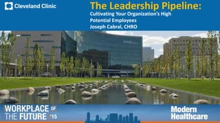 The Leadership Pipeline:
Cultivating Your Organization’s High
Potential Employees
Joseph Cabral, CHRO
 