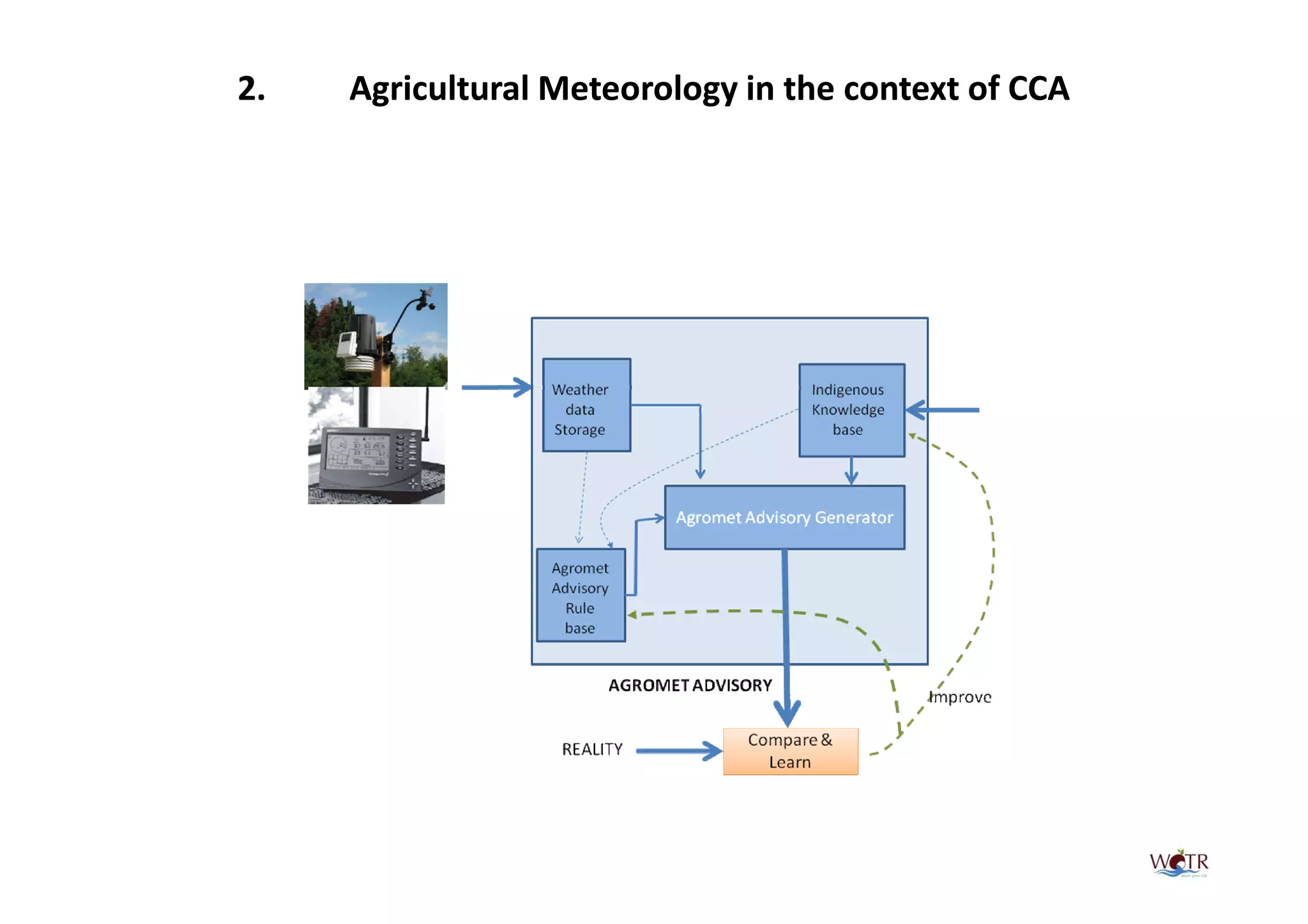 2.   Agricultural Meteorology in the context of CCA
 