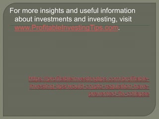For more insights and useful information
about investments and investing, visit
www.ProfitableInvestingTips.com.
 