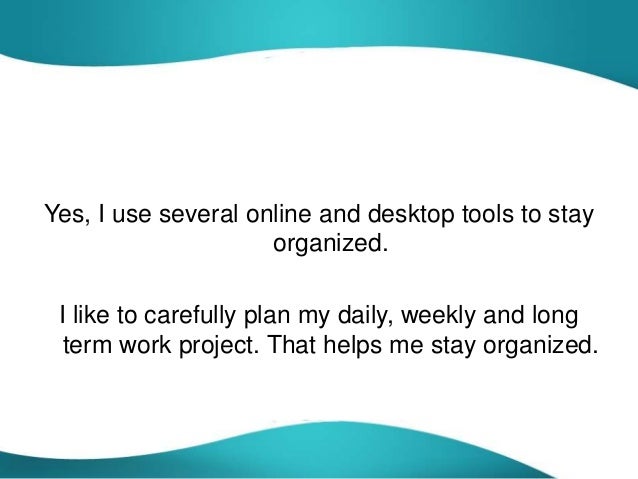 what tools do you use to stay organized