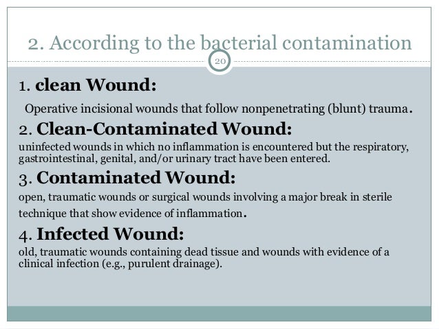 chart 1st class for management of Wound: healing classification, principle and