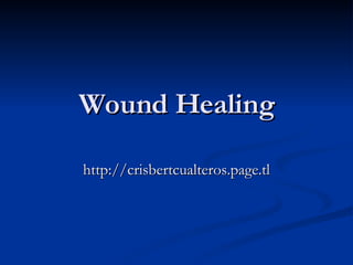 Wound Healing http://crisbertcualteros.page.tl 