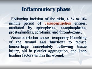 Incision Phase Comprehensive Overview of Wound Healing Phases and Mechanisms | PPT