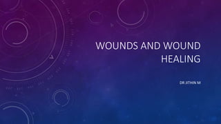 WOUNDS AND WOUND
HEALING
DR JITHIN M
 