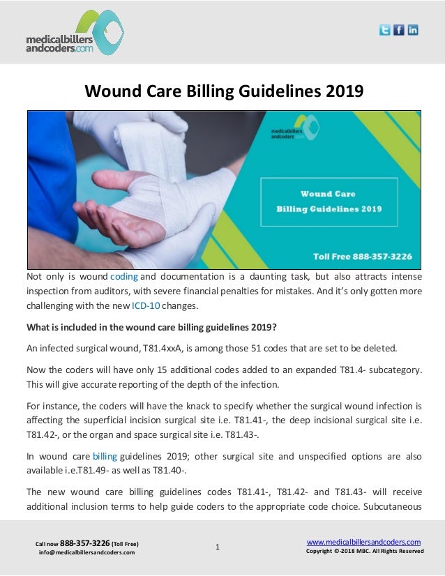 Wound care billing guidelines 2019